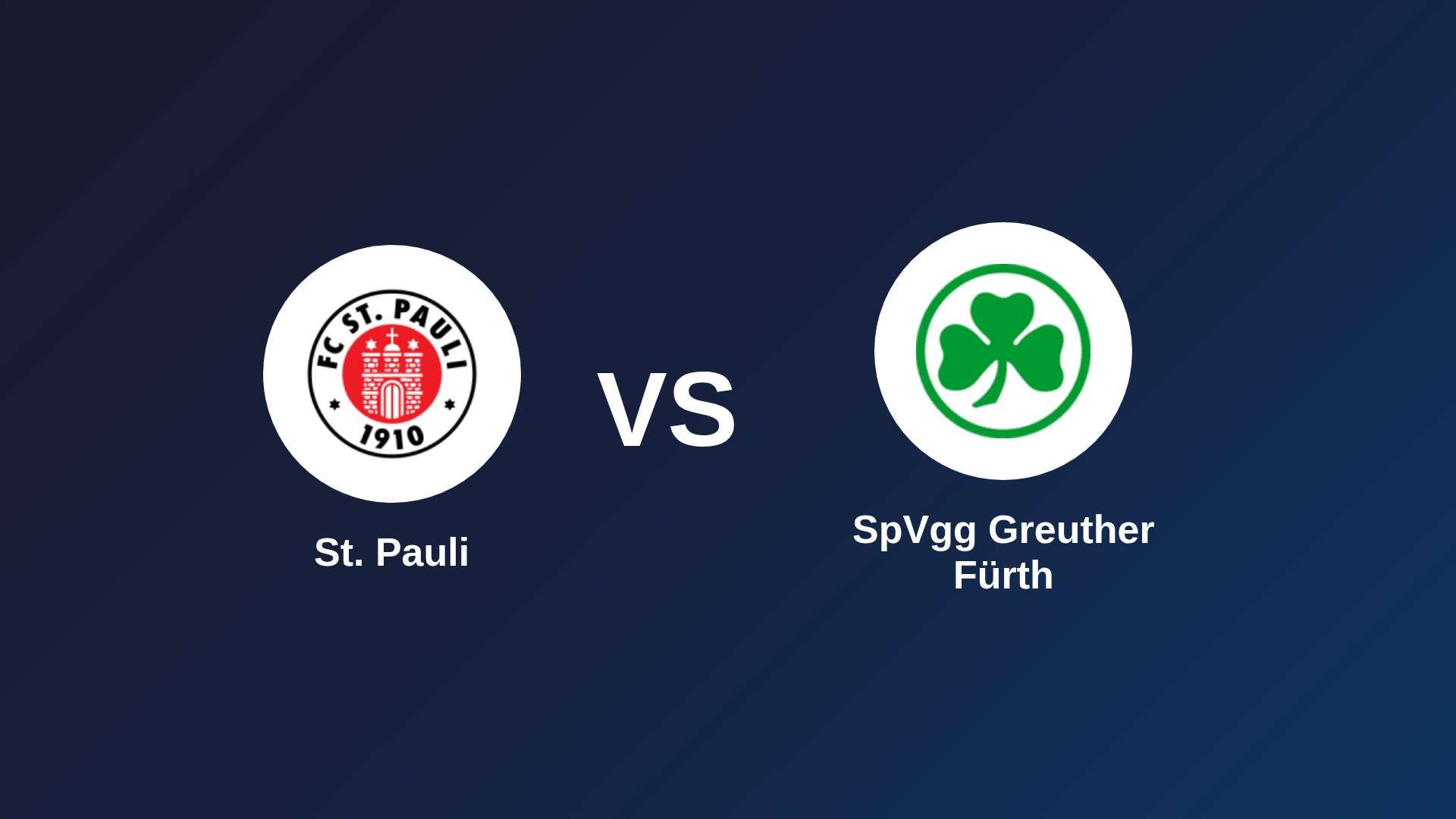 St. Pauli vs SpVgg Greuther Fürth