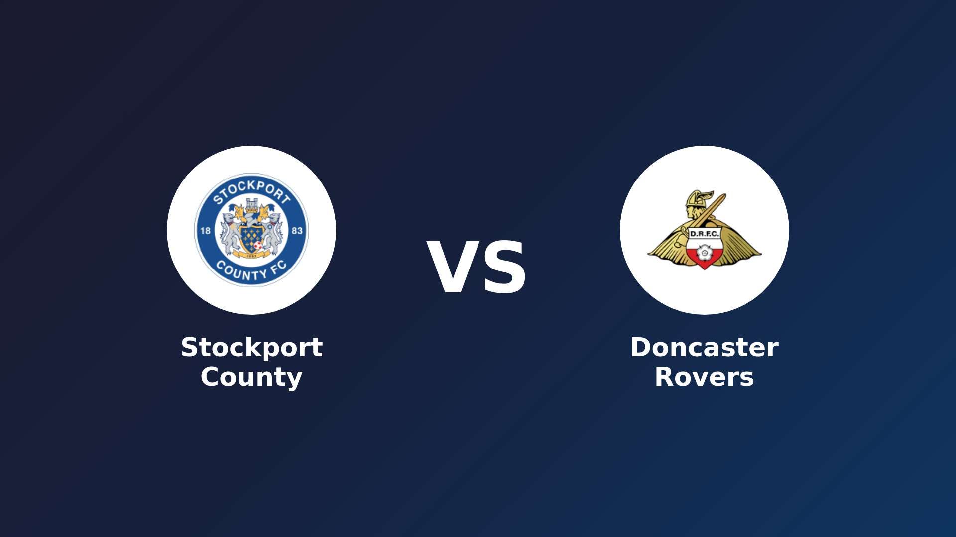 Stockport County vs Doncaster Rovers