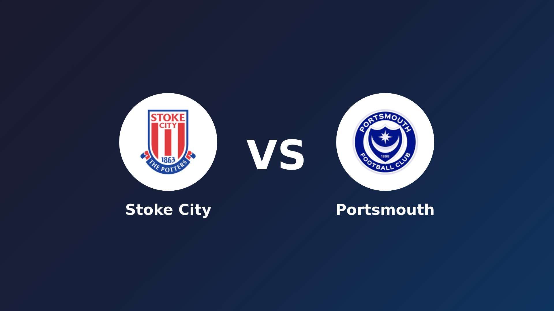 Stoke City vs Portsmouth