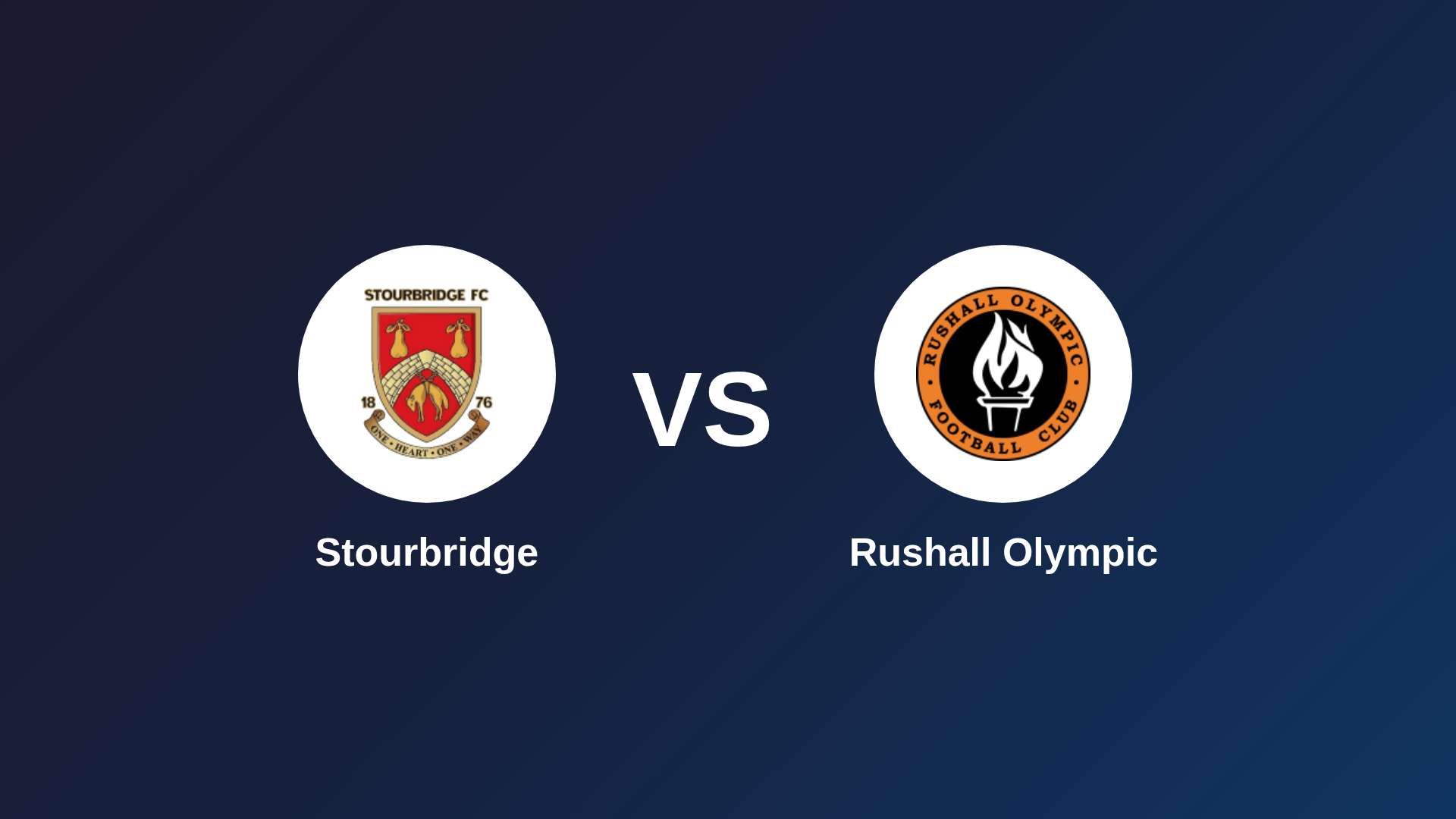 Stourbridge vs Rushall Olympic