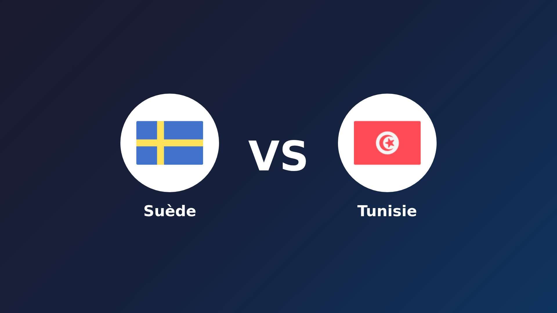Suède vs Tunisie