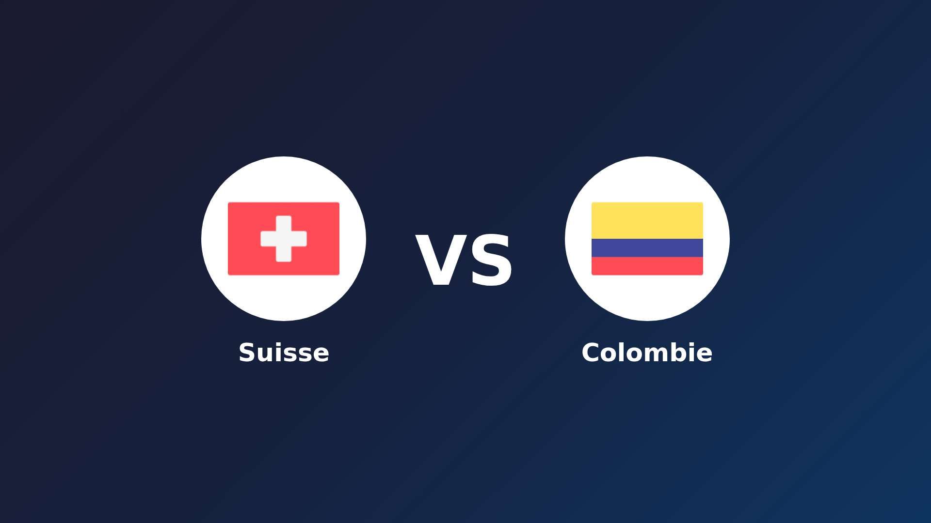 Suisse - Colombie