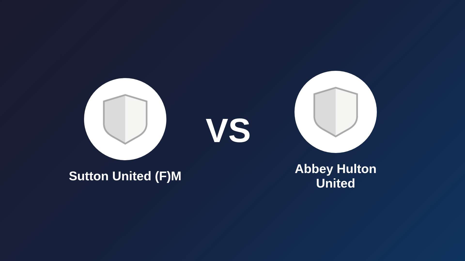Sutton United (F)M vs Abbey Hulton United