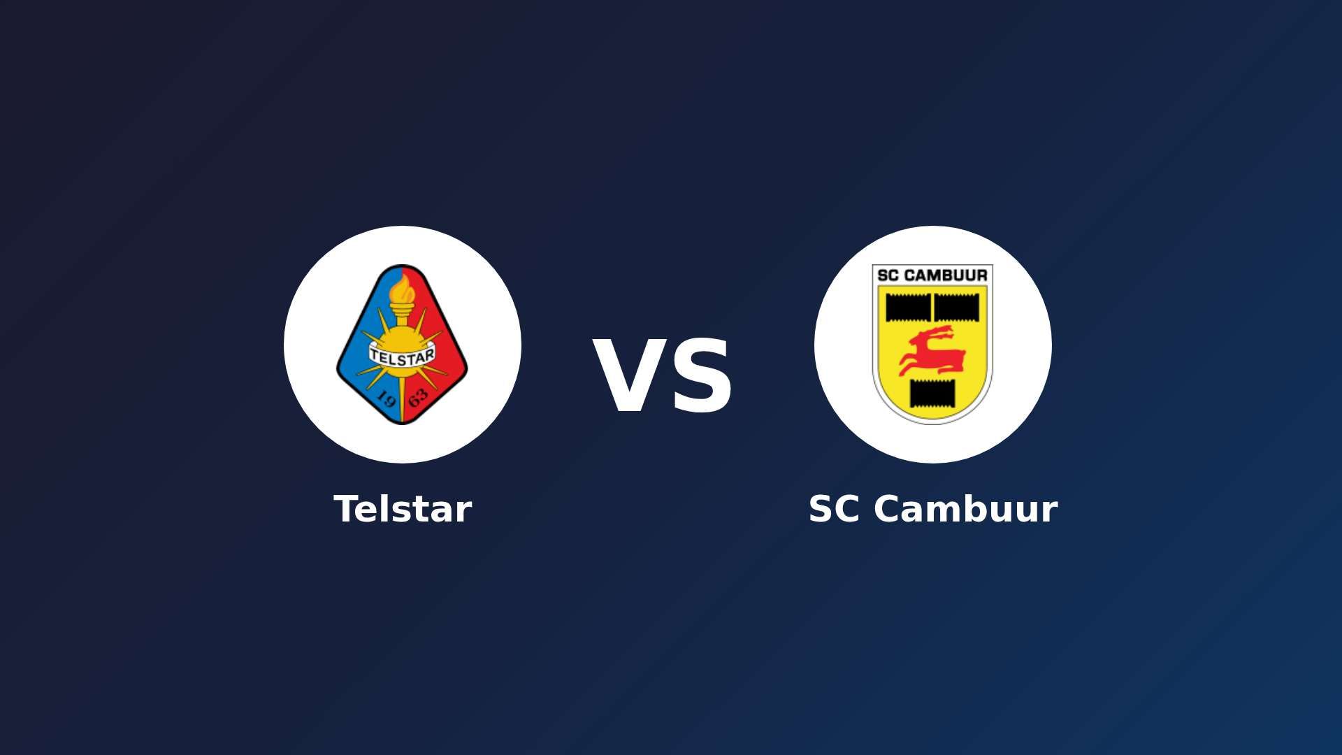 Telstar vs SC Cambuur