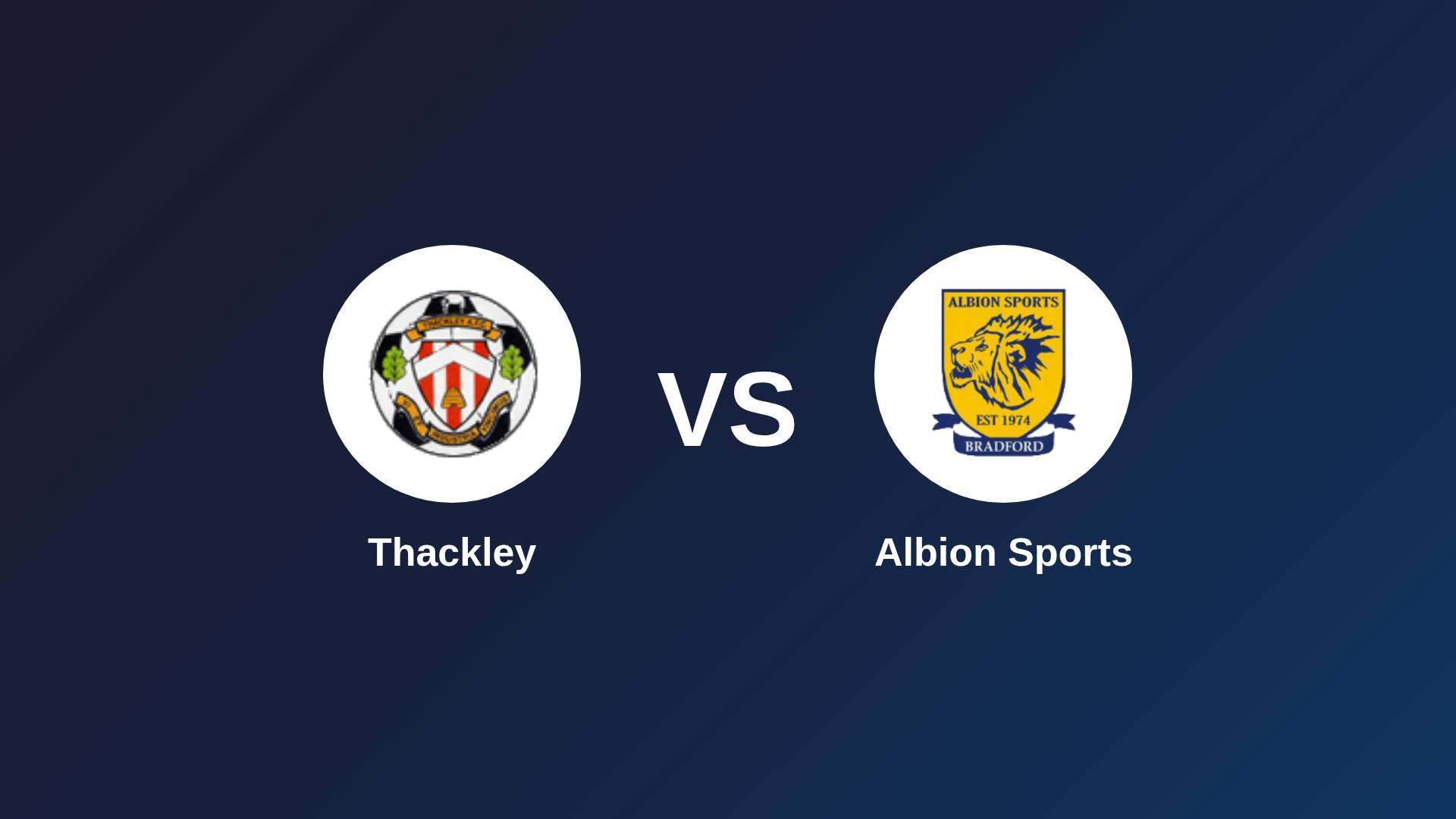 Thackley vs Albion Sports