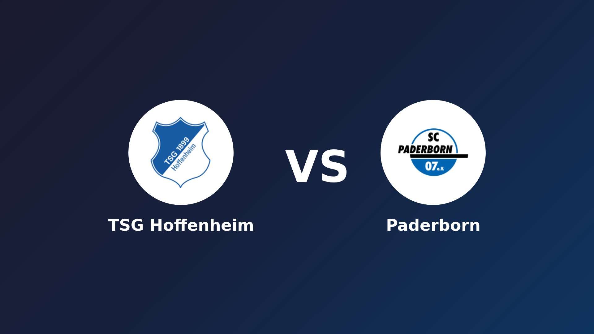 TSG Hoffenheim vs Paderborn
