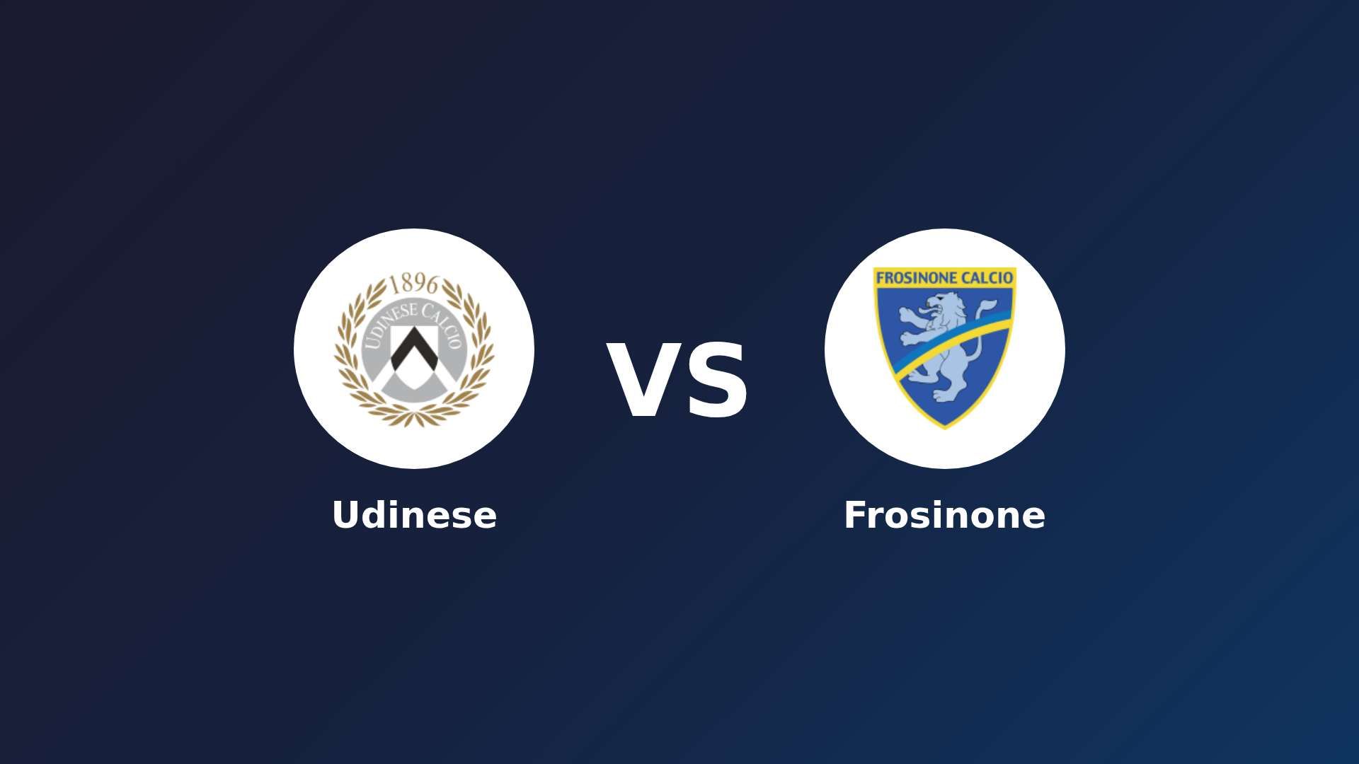 Udinese vs Frosinone