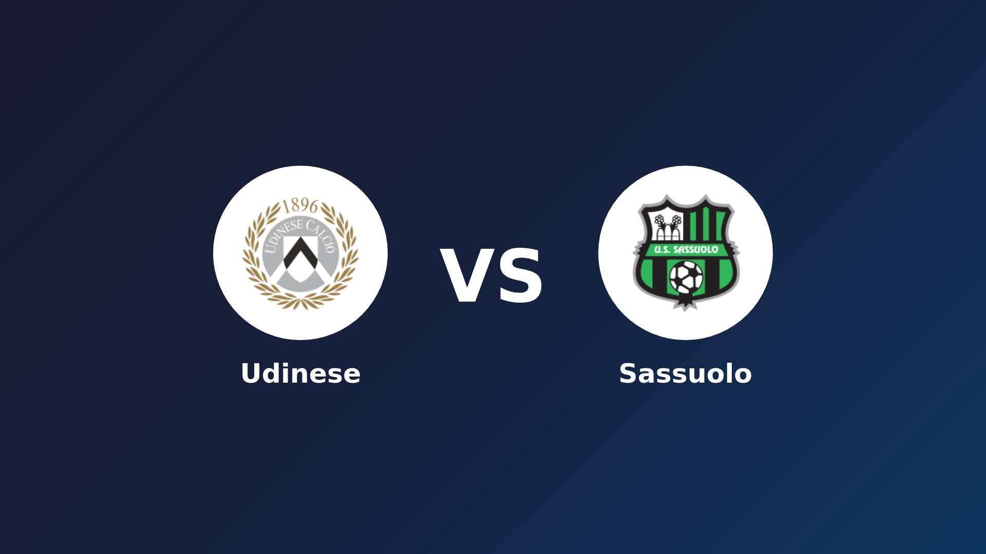 Udinese vs Sassuolo