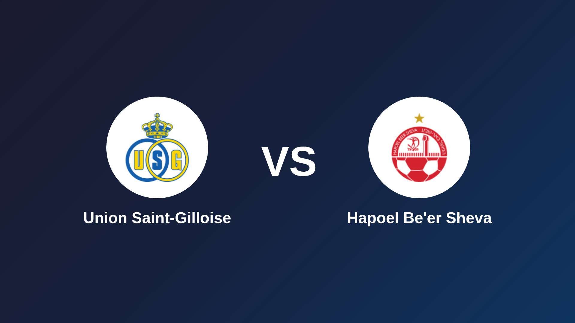 Union Saint-Gilloise vs Hapoel Be'er Sheva