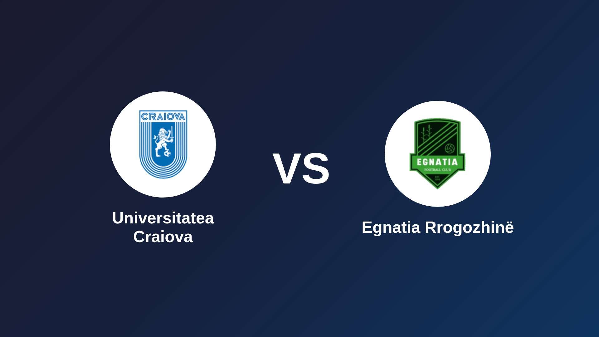 Universitatea Craiova vs Egnatia Rrogozhinë