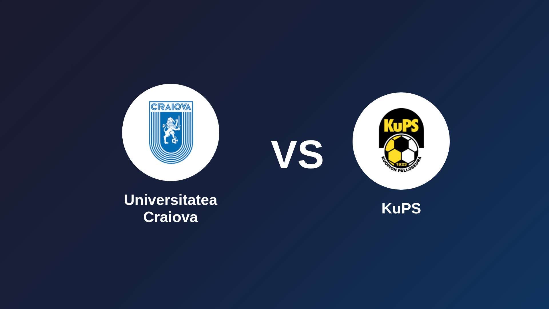 Universitatea Craiova vs KuPS