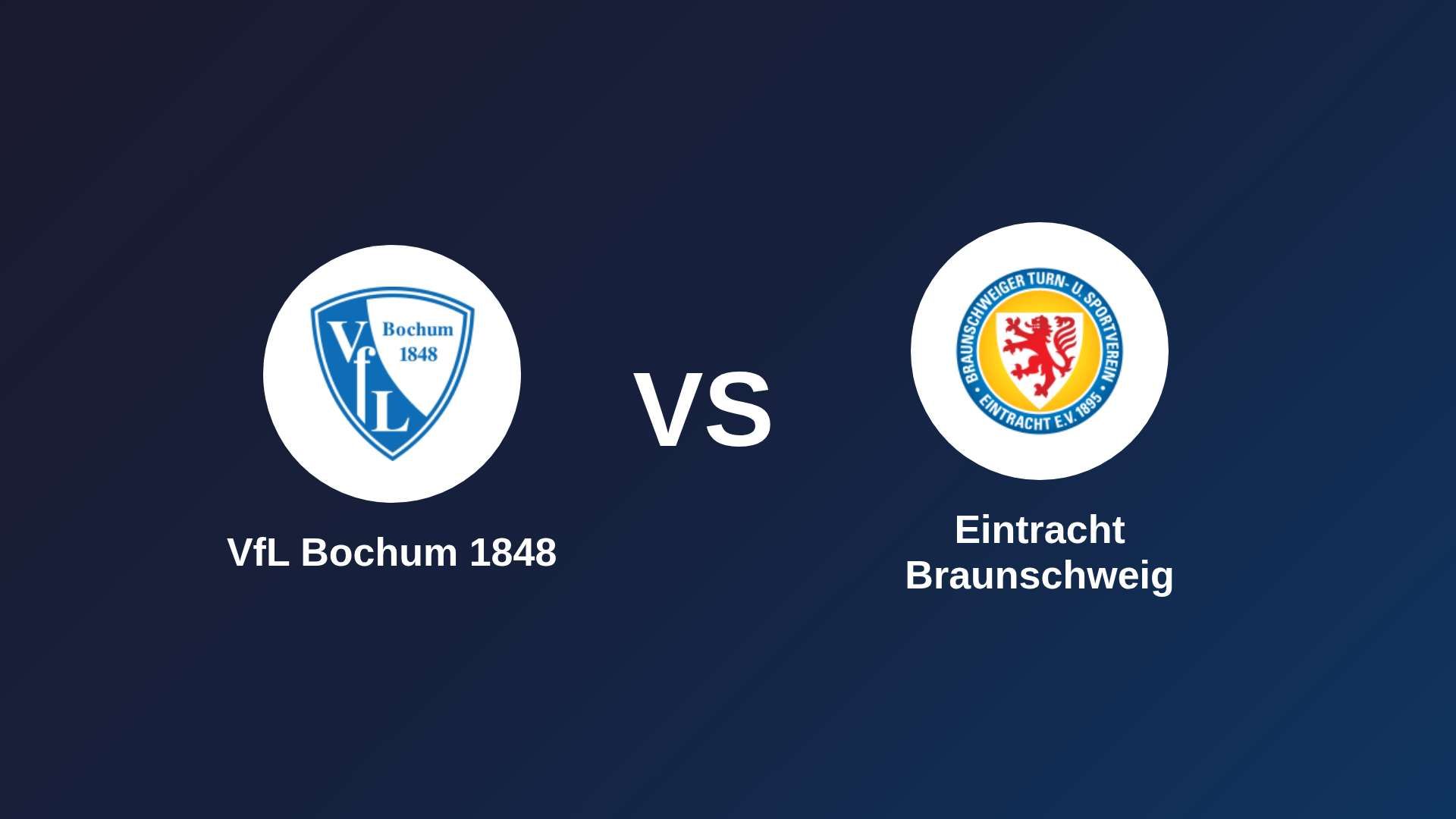 VfL Bochum 1848 vs Eintracht Braunschweig