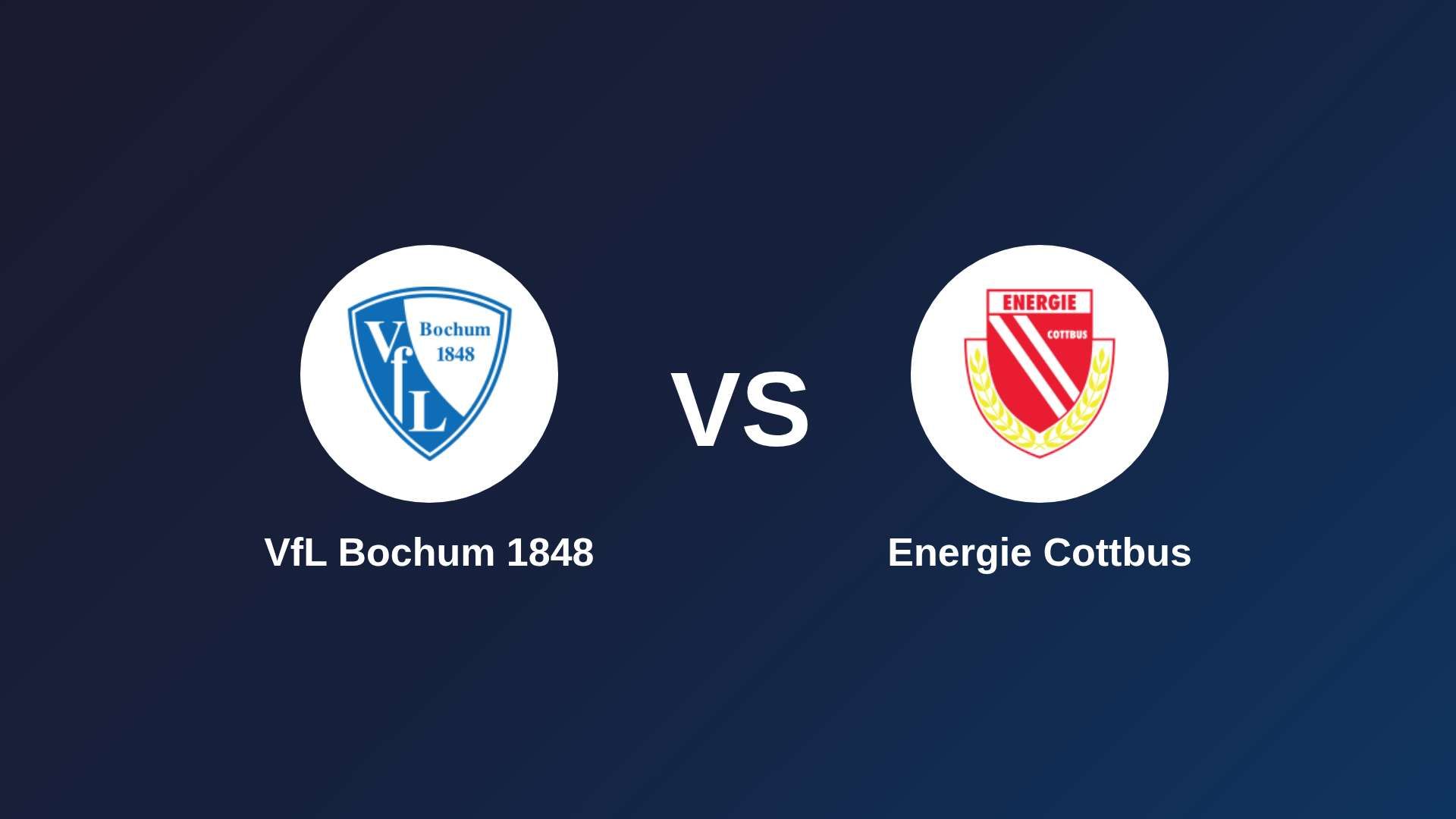VfL Bochum 1848 vs Energie Cottbus