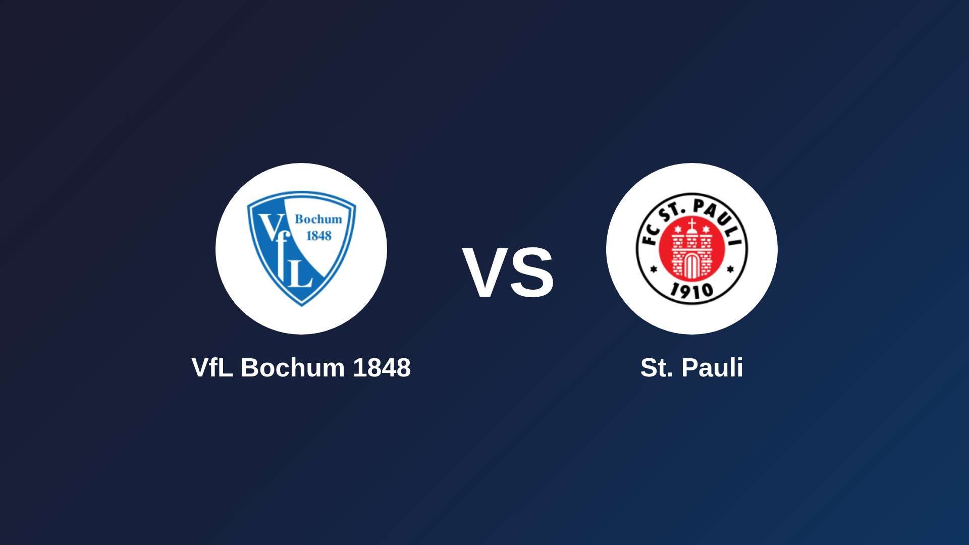 VfL Bochum 1848 vs St. Pauli