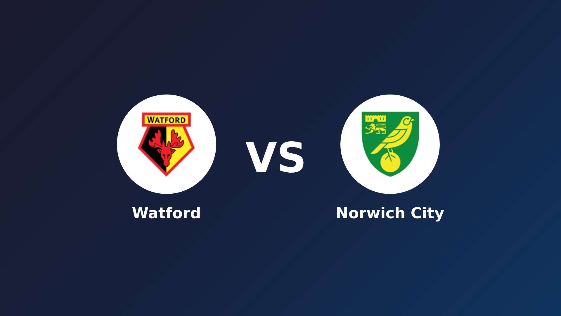Watford vs Norwich City