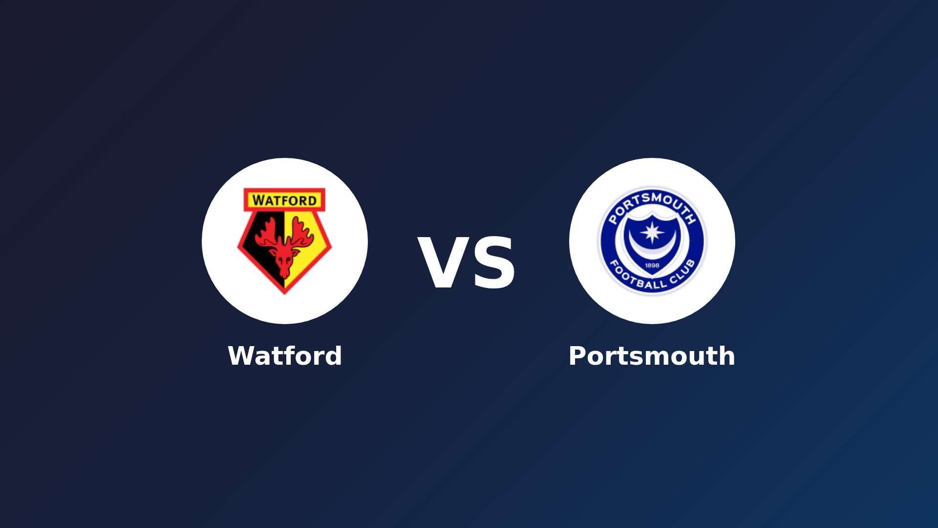 Watford vs Portsmouth