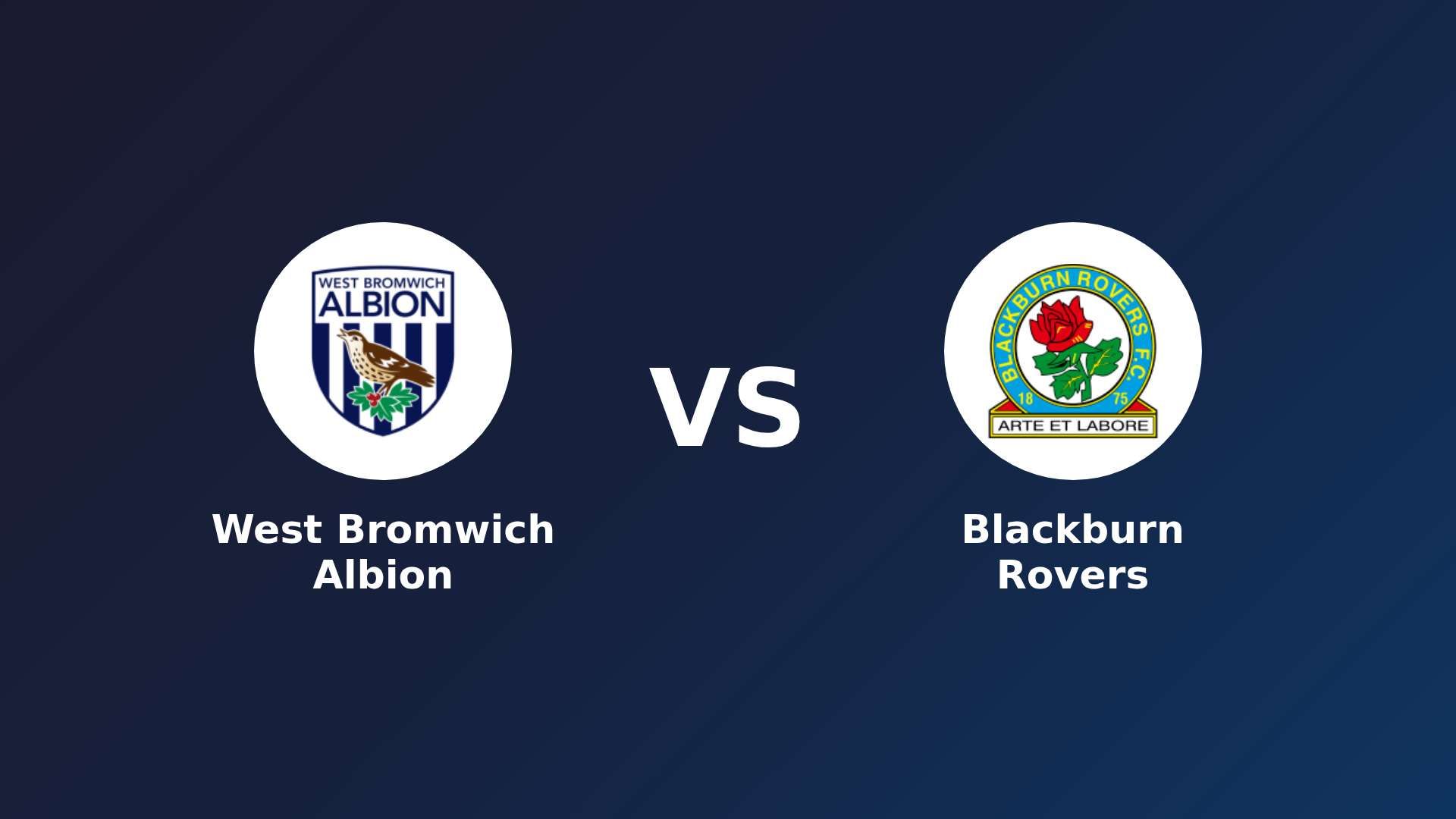 West Bromwich Albion vs Blackburn Rovers