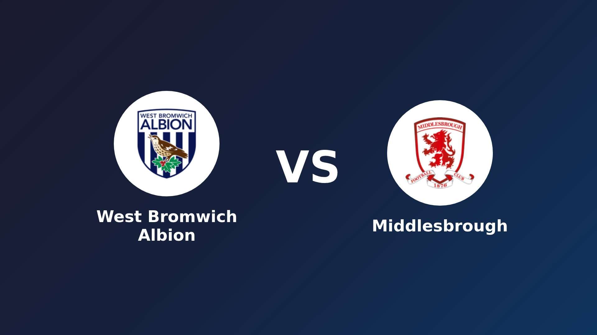 West Bromwich Albion vs Middlesbrough