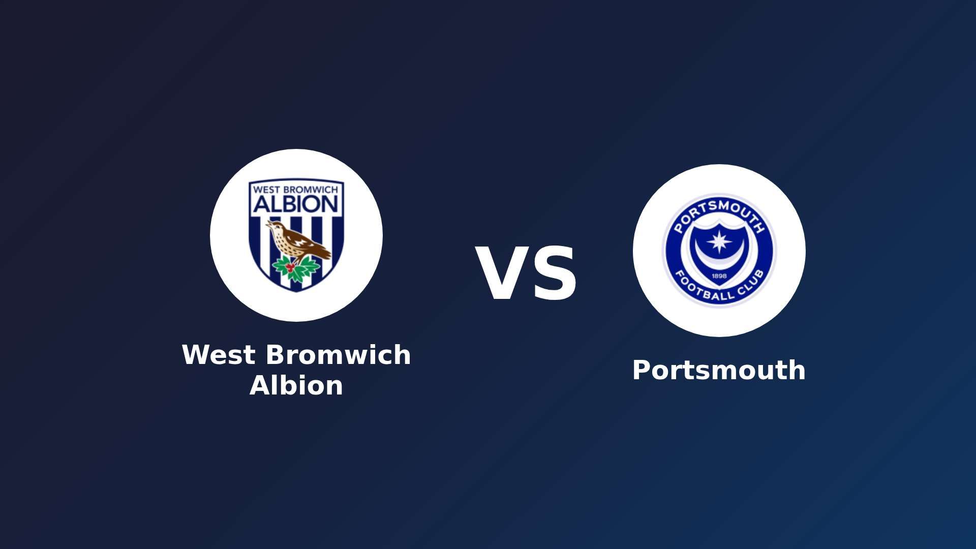 West Bromwich Albion vs Portsmouth