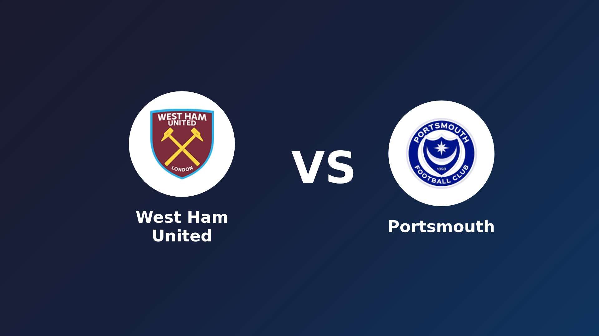 West Ham United vs Portsmouth