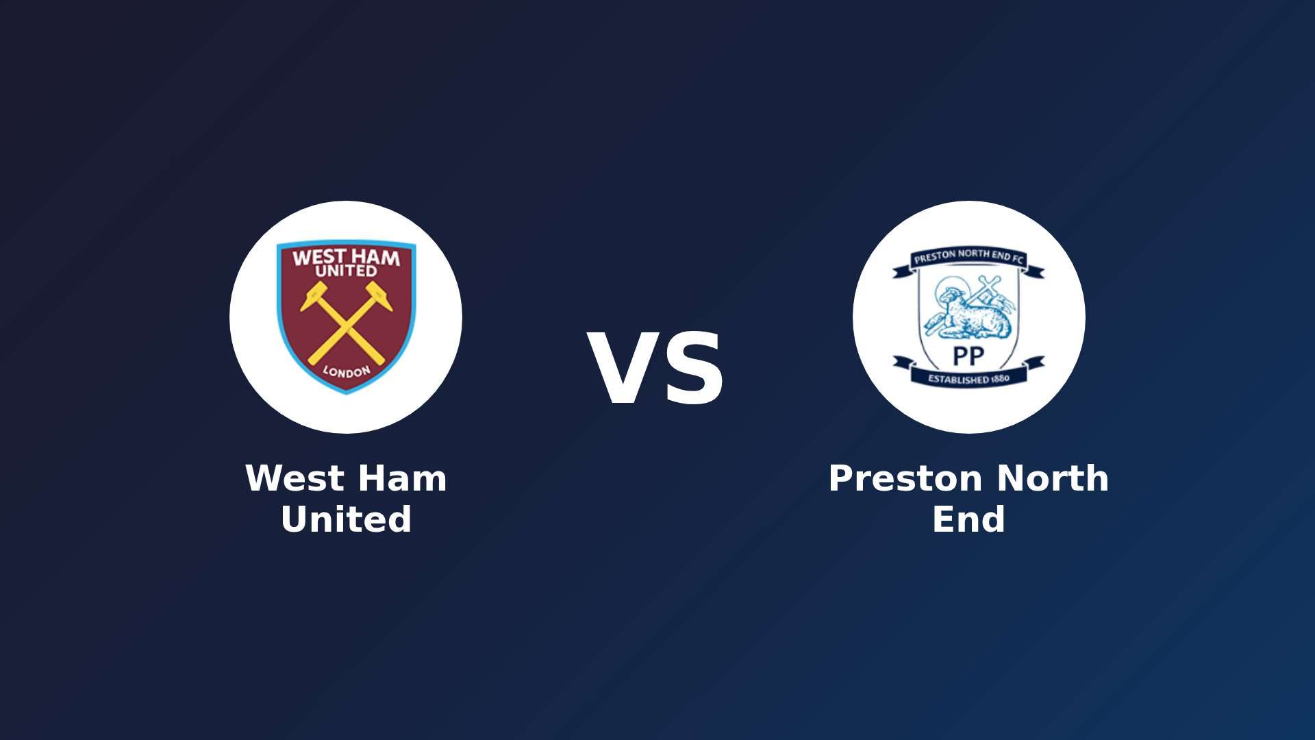 West Ham United vs Preston North End