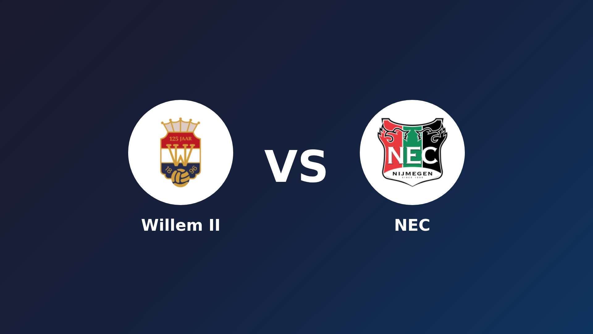 Willem II vs NEC Nijmegen