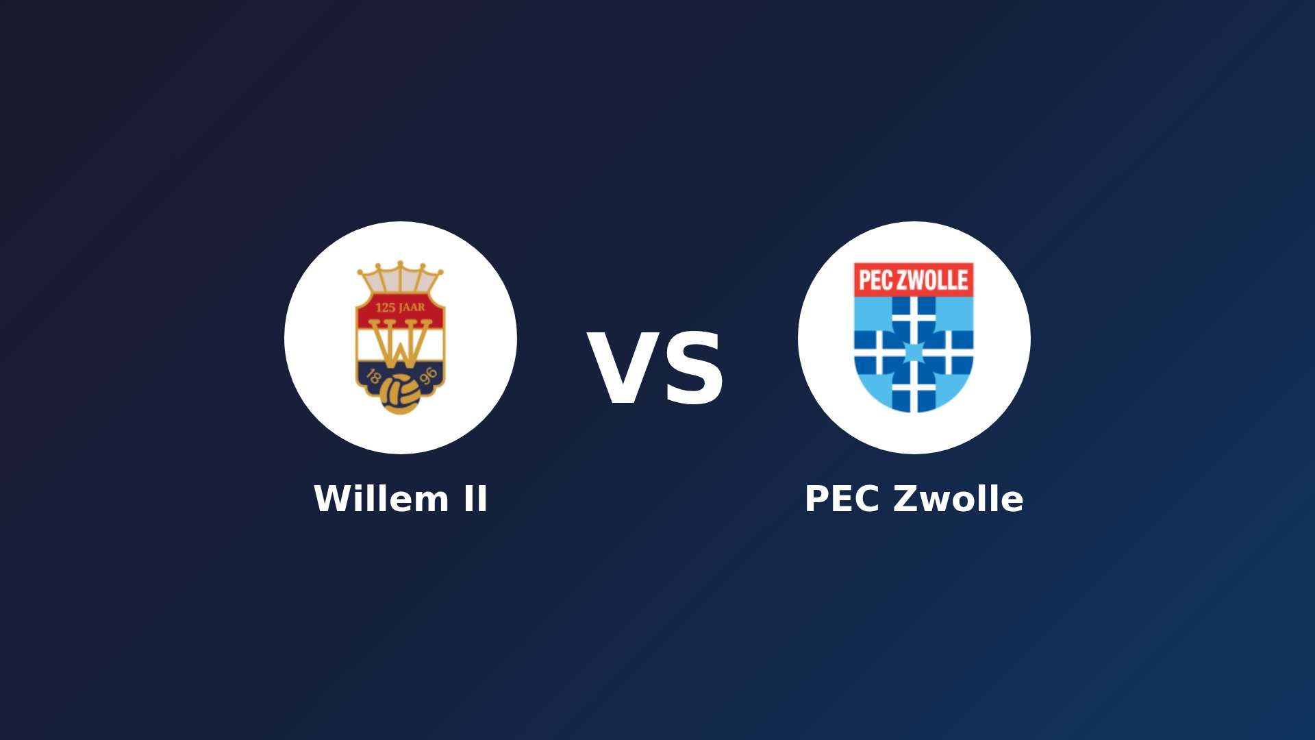 Willem II vs PEC Zwolle