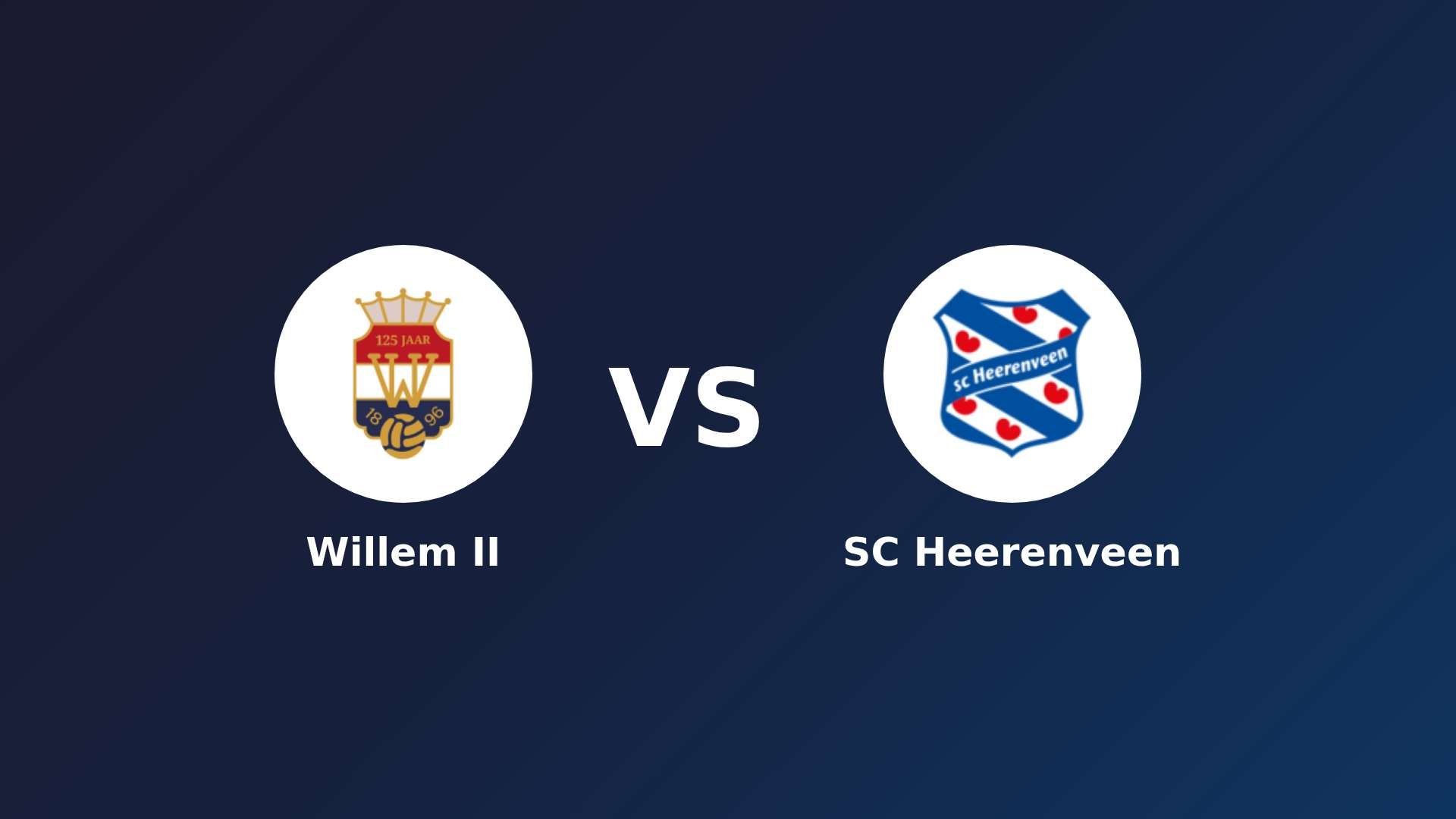 Willem II vs SC Heerenveen