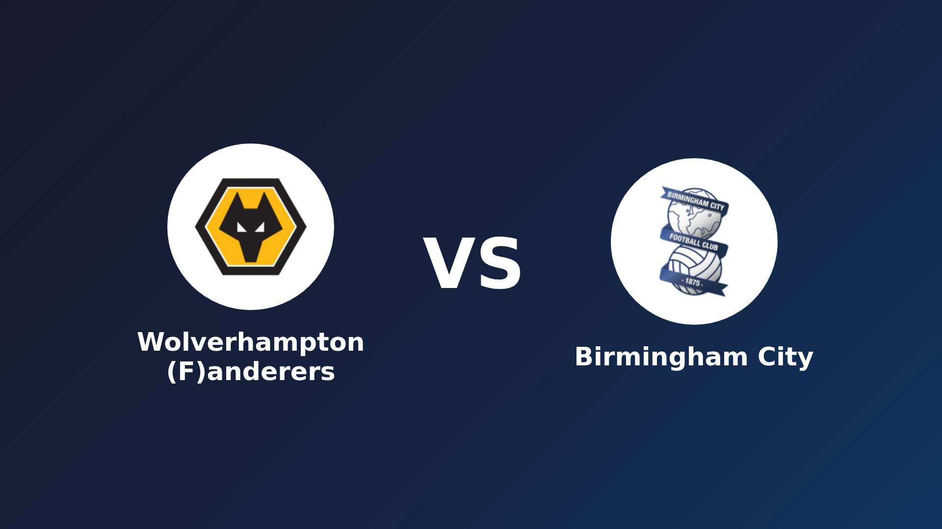 Wolverhampton (F)anderers vs Birmingham City