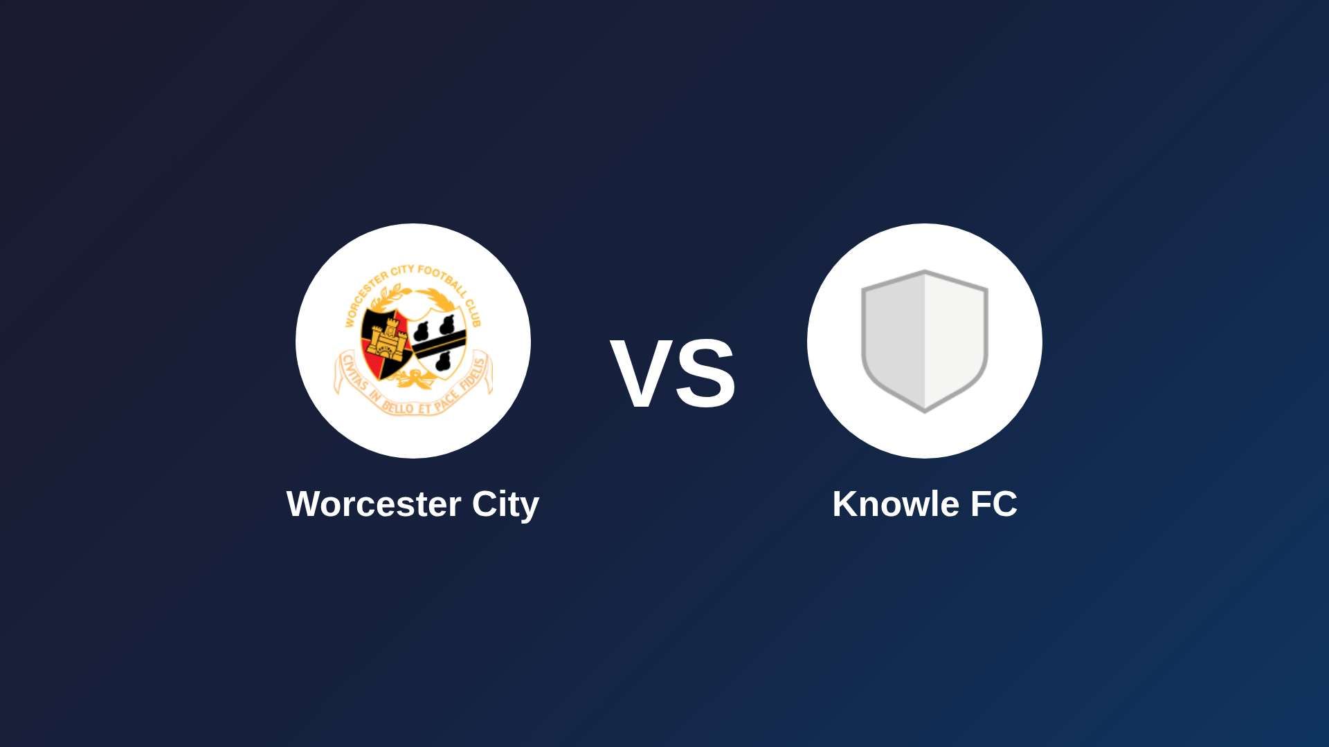 Worcester City vs Knowle FC