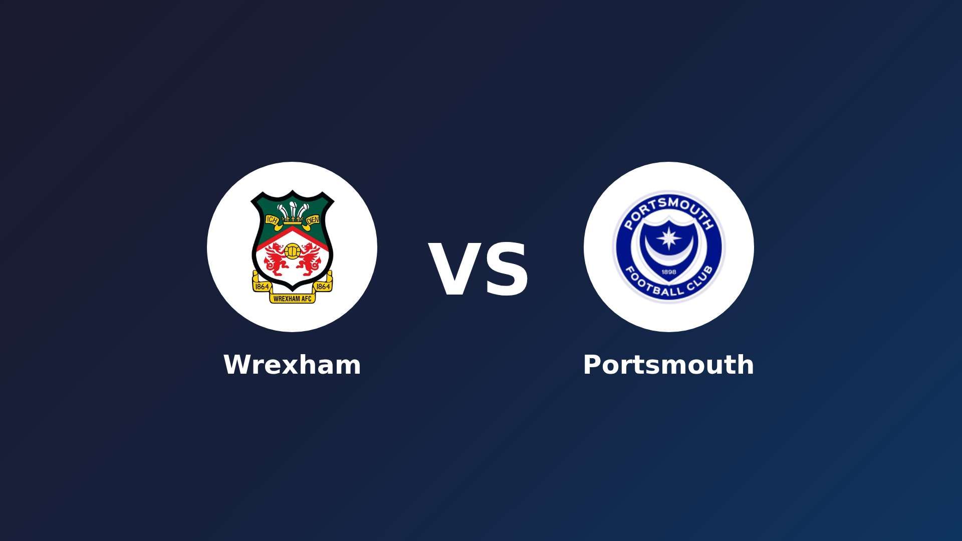 Wrexham vs Portsmouth
