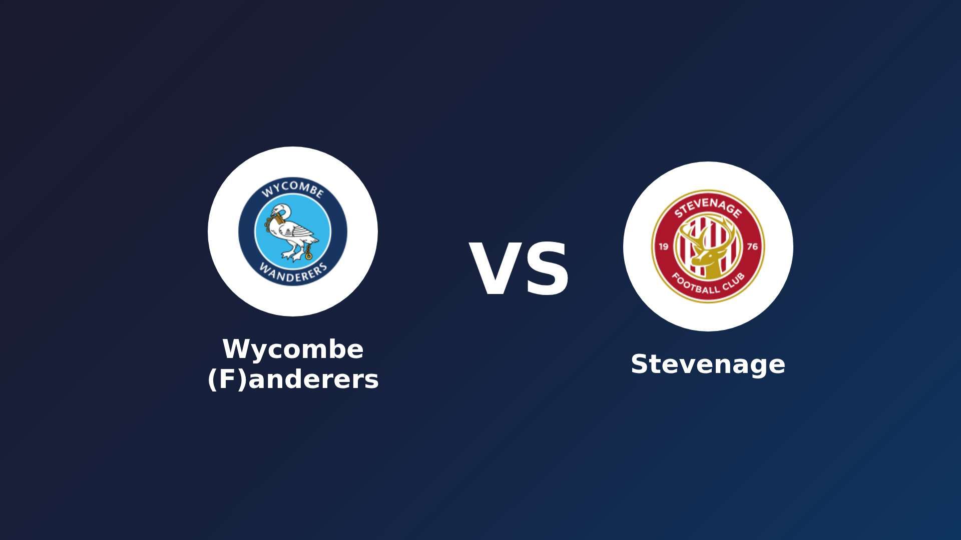Wycombe (F)anderers vs Stevenage