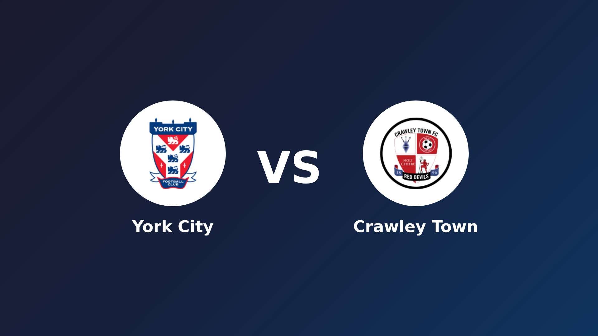 York City vs Crawley Town
