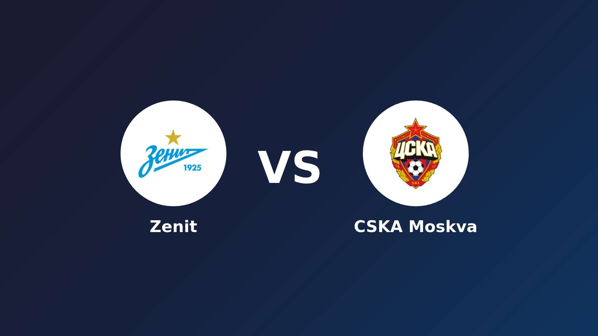 Zenit vs CSKA Moskva