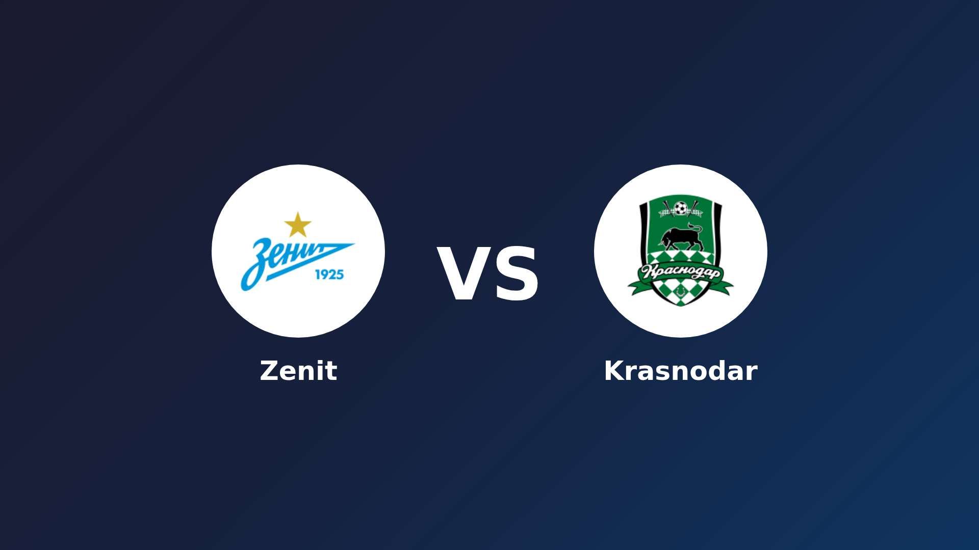 Zenit vs Krasnodar