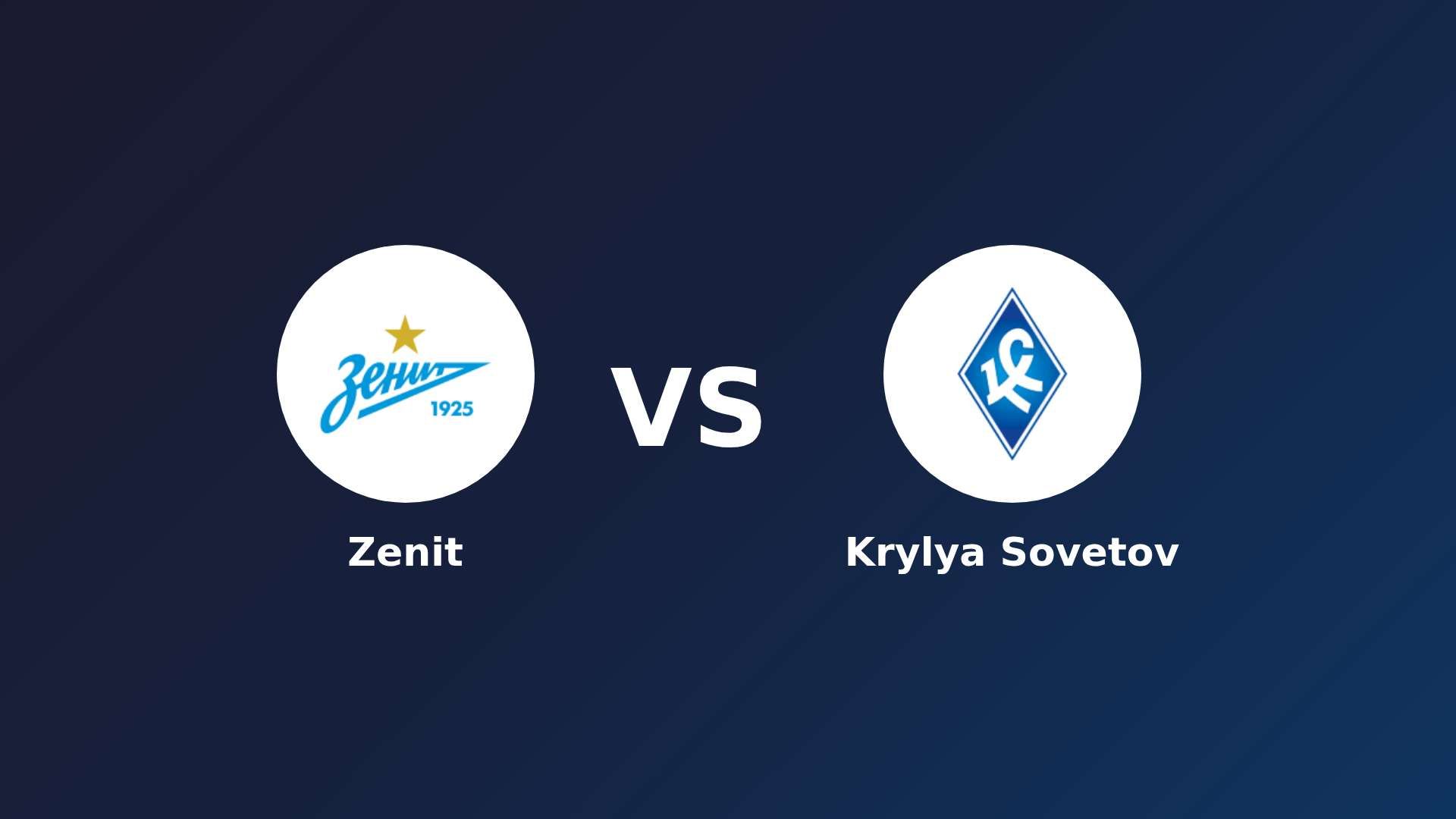 Zenit vs Krylya Sovetov