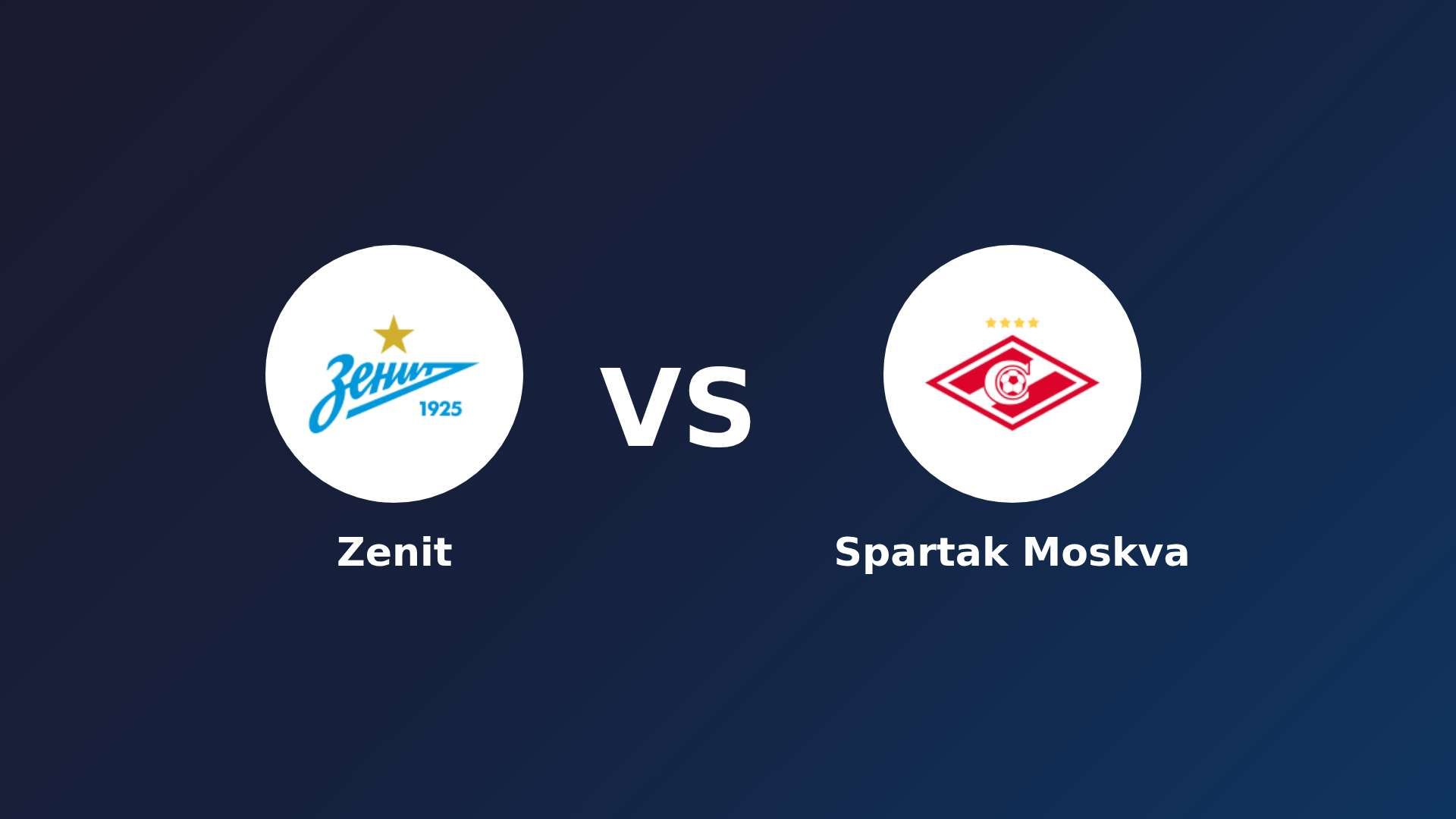 Zenit vs Spartak Moskva