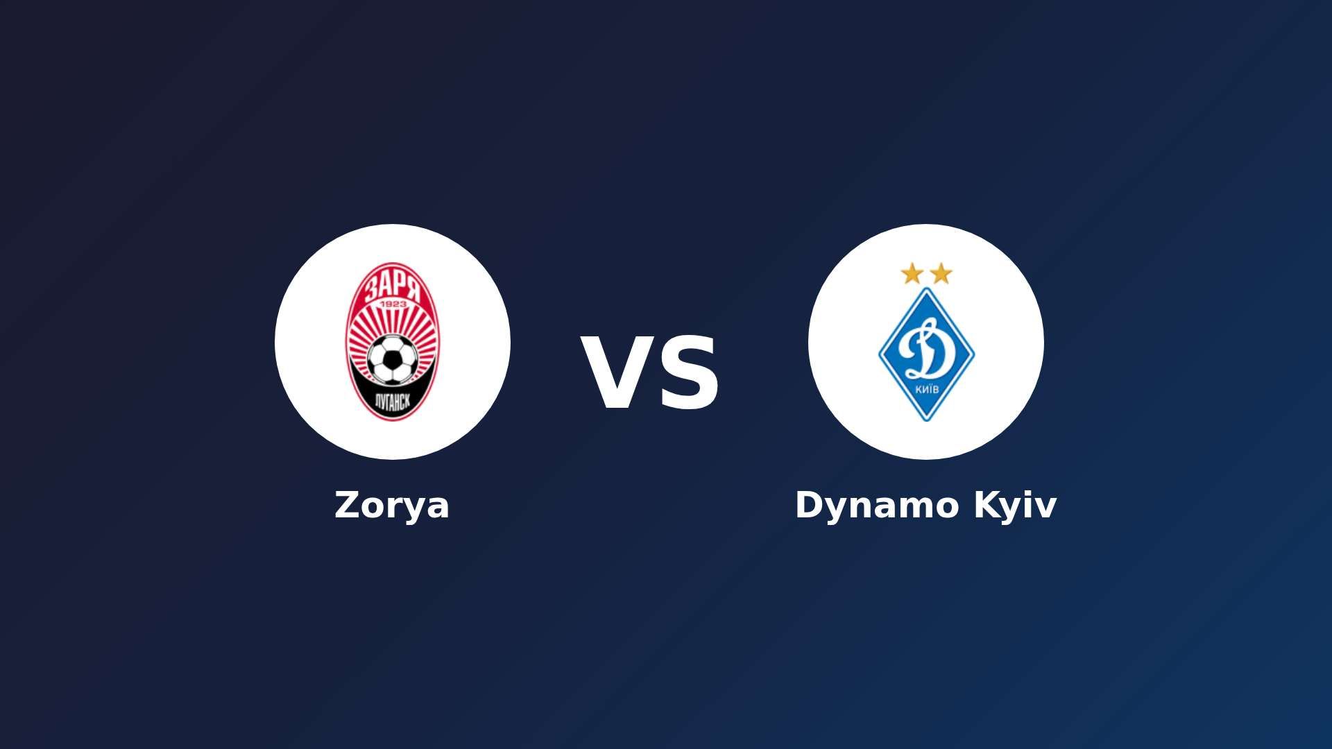 Zorya Luhansk vs Dynamo Kyiv