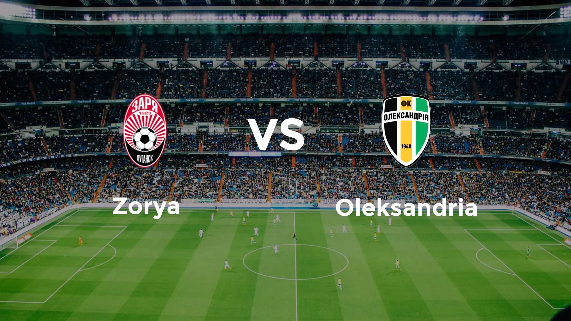 Zorya Luhansk vs Oleksandria