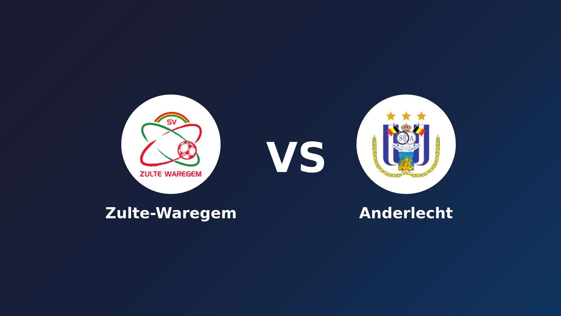 Zulte-Waregem vs Anderlecht