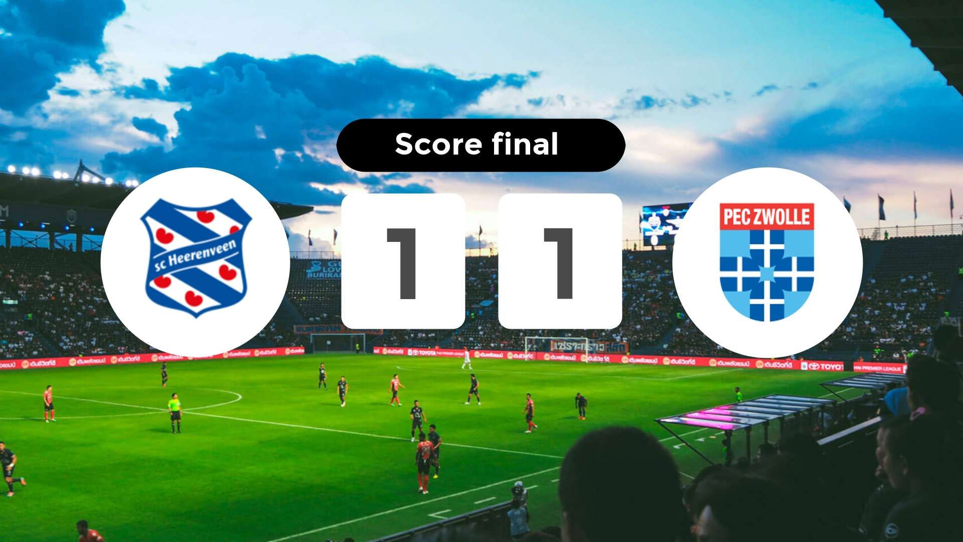 Résumé du match SC Heerenveen vs PEC Zwolle du 6 octobre 2024