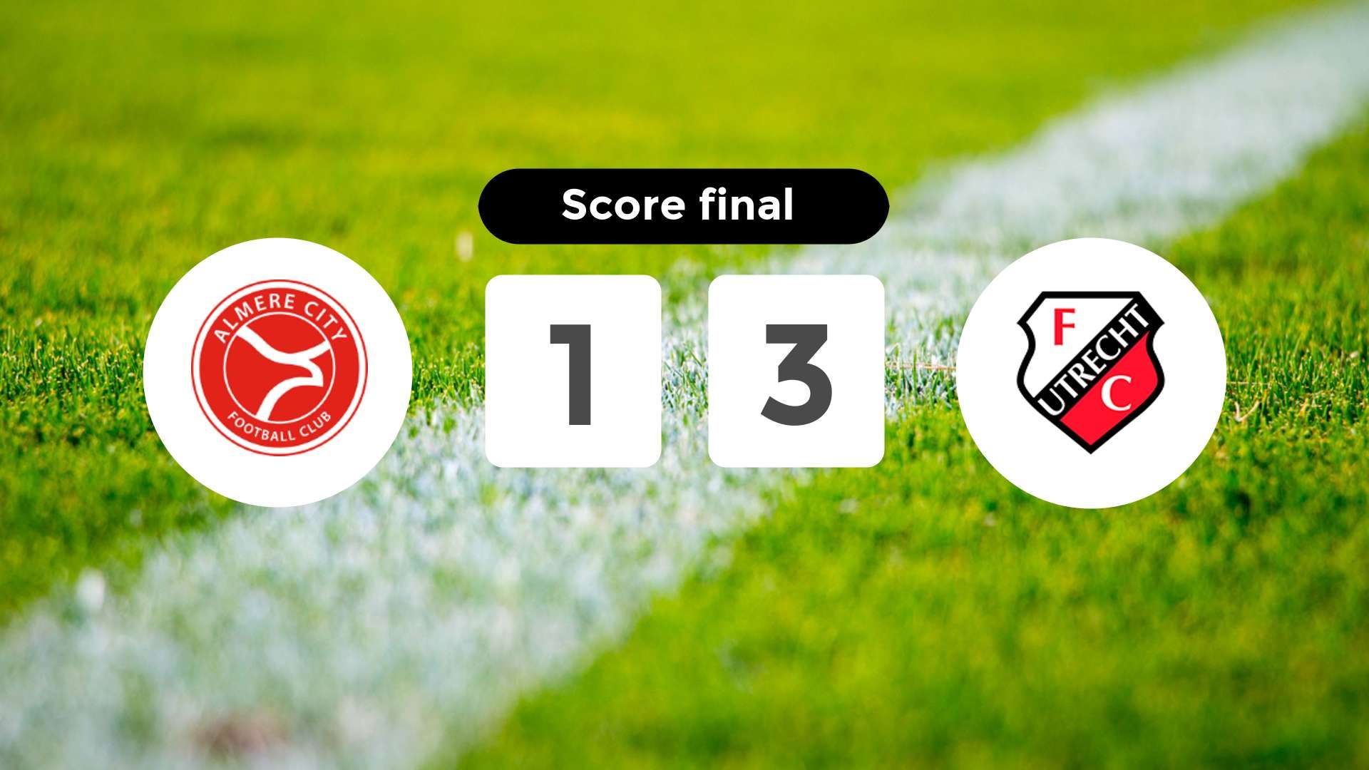 Résumé du match Almere City vs FC Utrecht du 8 décembre 2024
