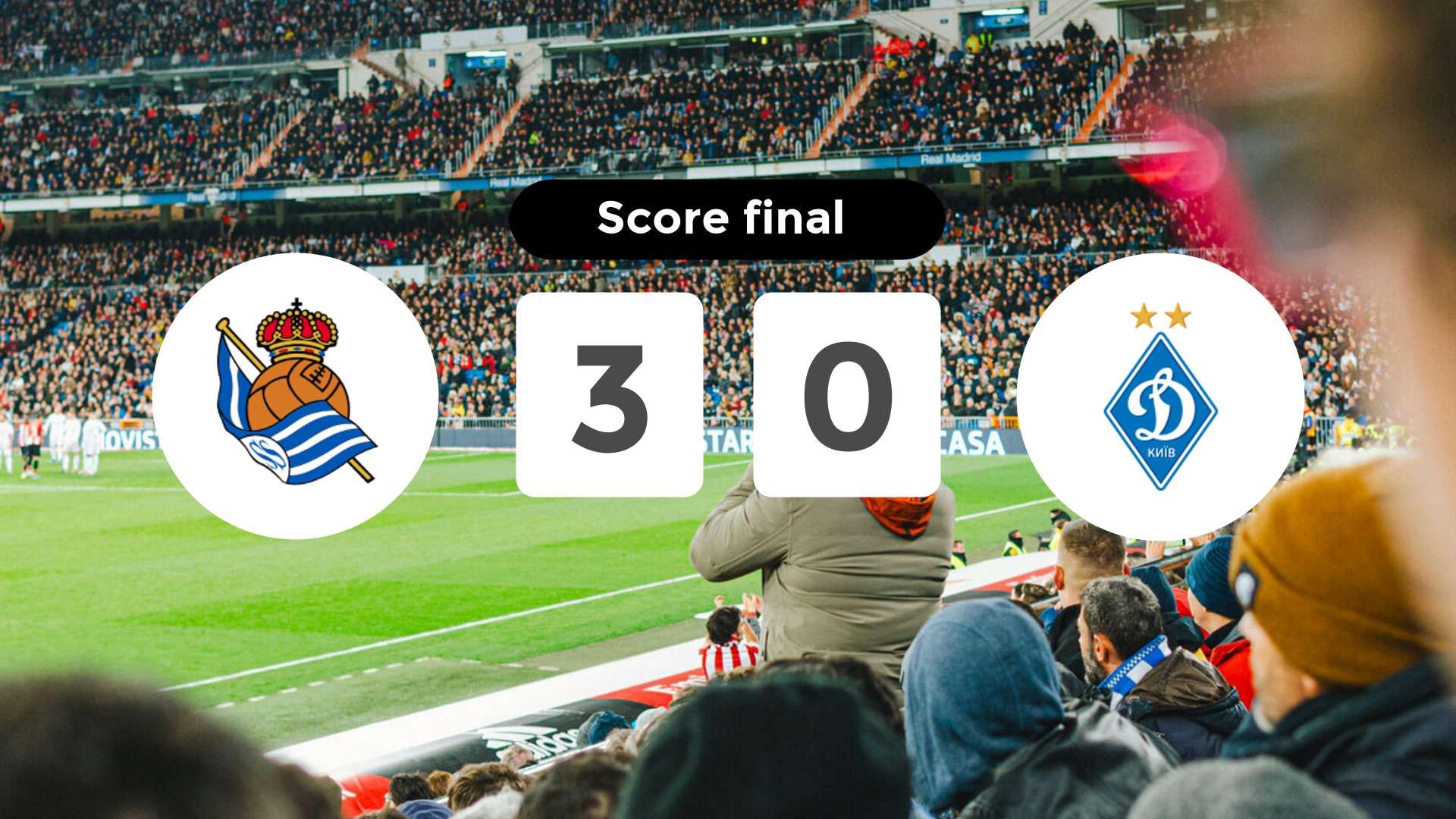 Résumé du match Real Sociedad vs Dynamo Kyiv du 12 décembre 2024