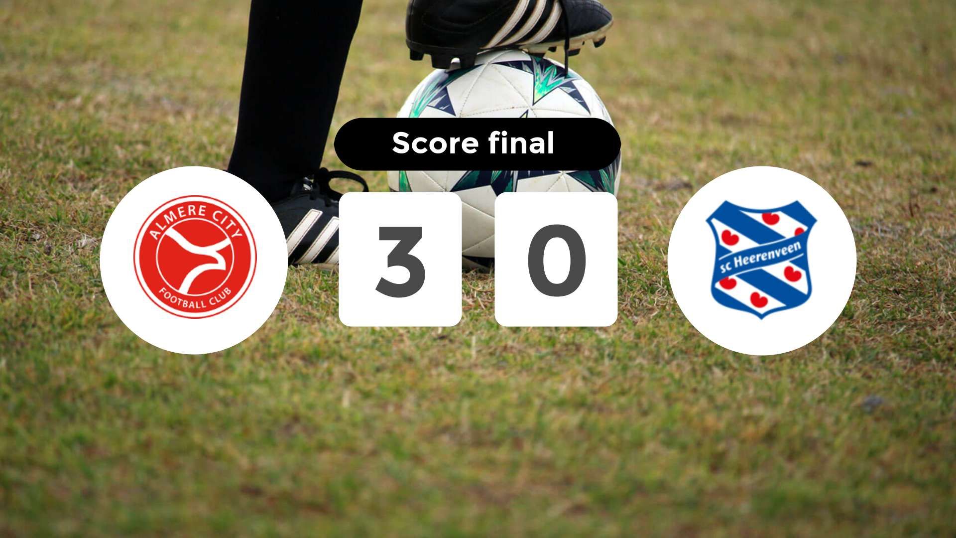 Résumé du match Almere City vs SC Heerenveen du 21 décembre 2024