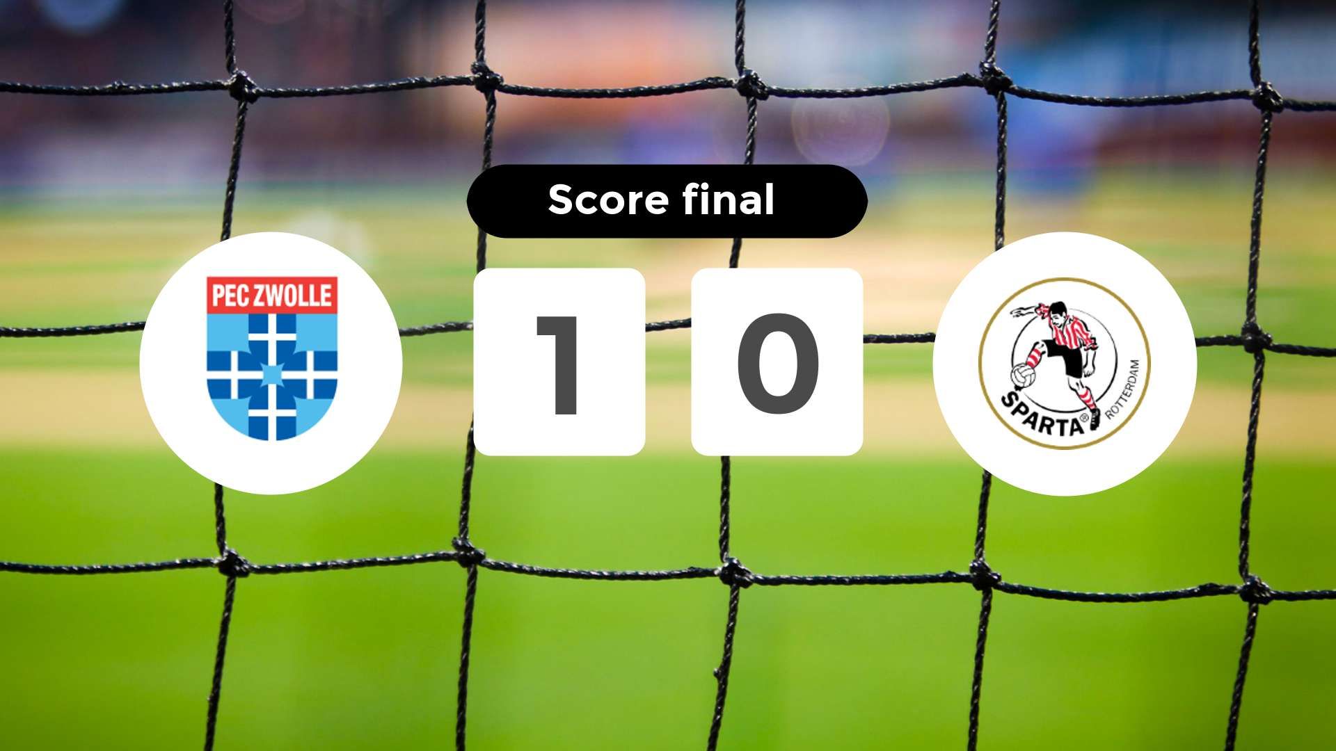 Résumé du match PEC Zwolle vs Sparta Rotterdam du 8 novembre 2025