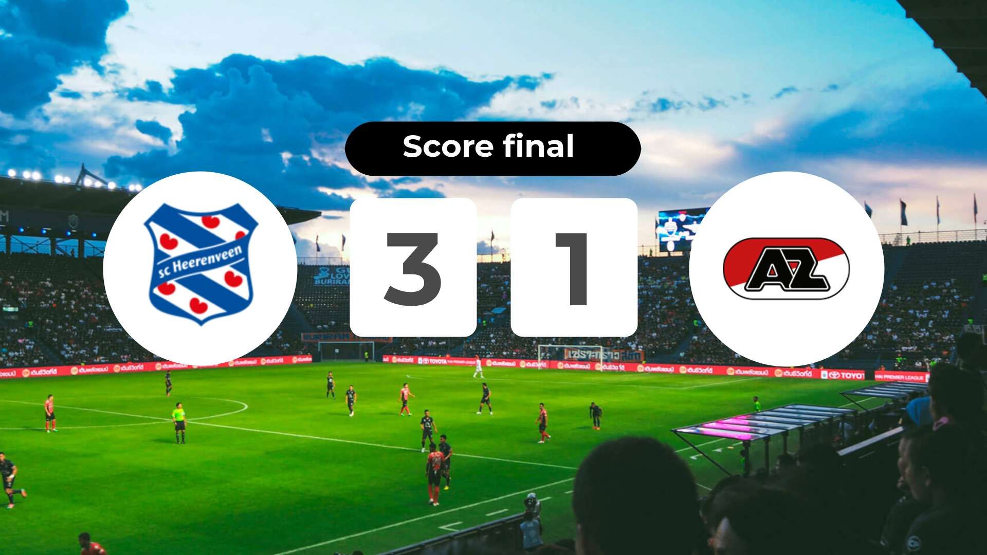 Résumé du match SC Heerenveen vs AZ du 23 novembre 2025