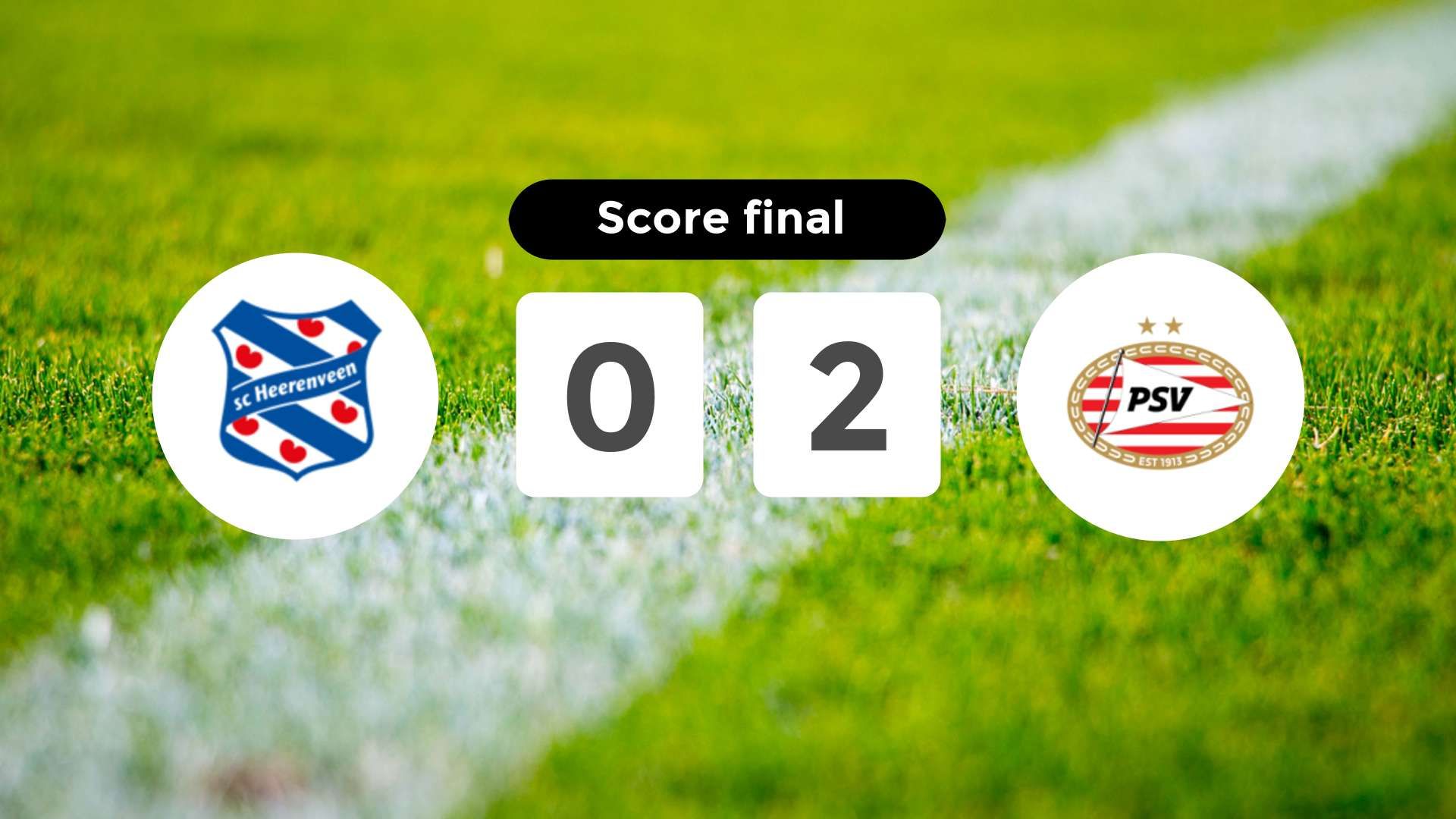 Résumé du match SC Heerenveen vs PSV du 6 décembre 2025