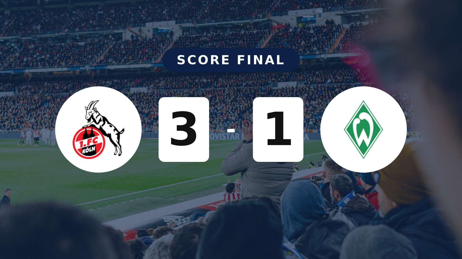 Résumé du match FC Köln vs (F)erder Bremen du 12 avril 2026