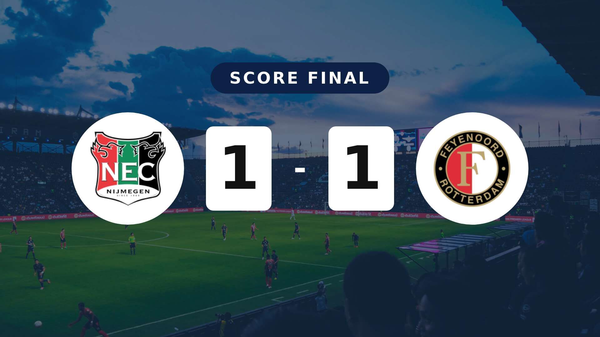 Résumé du match NEC Nijmegen vs Feyenoord du 12 avril 2026