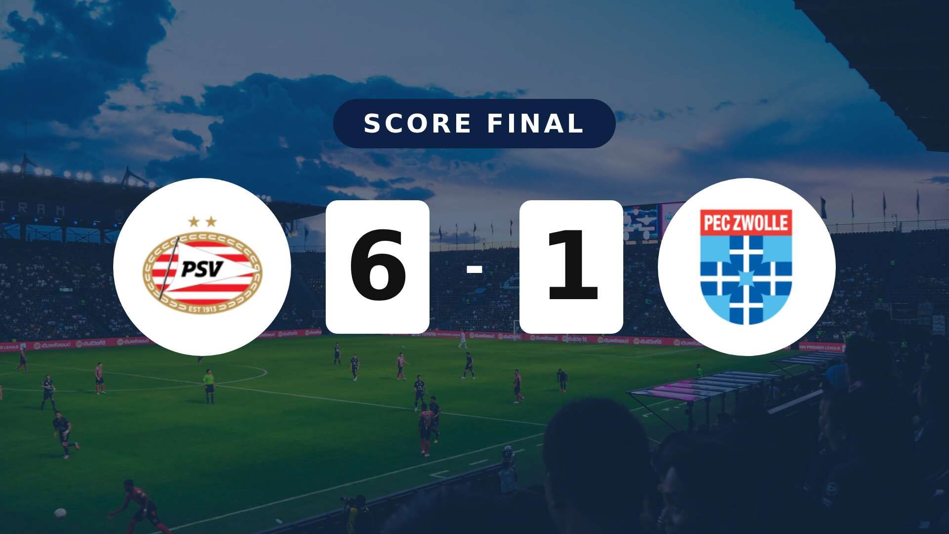 Résumé du match PSV vs PEC Zwolle du 23 avril 2026